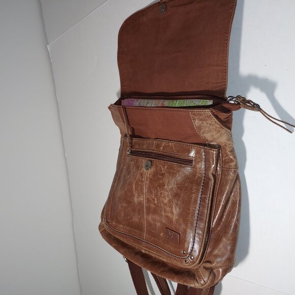 - The Sak Ventura Distressed Vintage Leather Convertible Backpack Bag Brow… - Picture 10 of 16